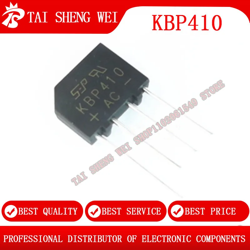 

10pcs KBP206 KBP210 KBP307 KBP310 KBP406 KBP410 Rectifier bridge Rectifiers DIP-4