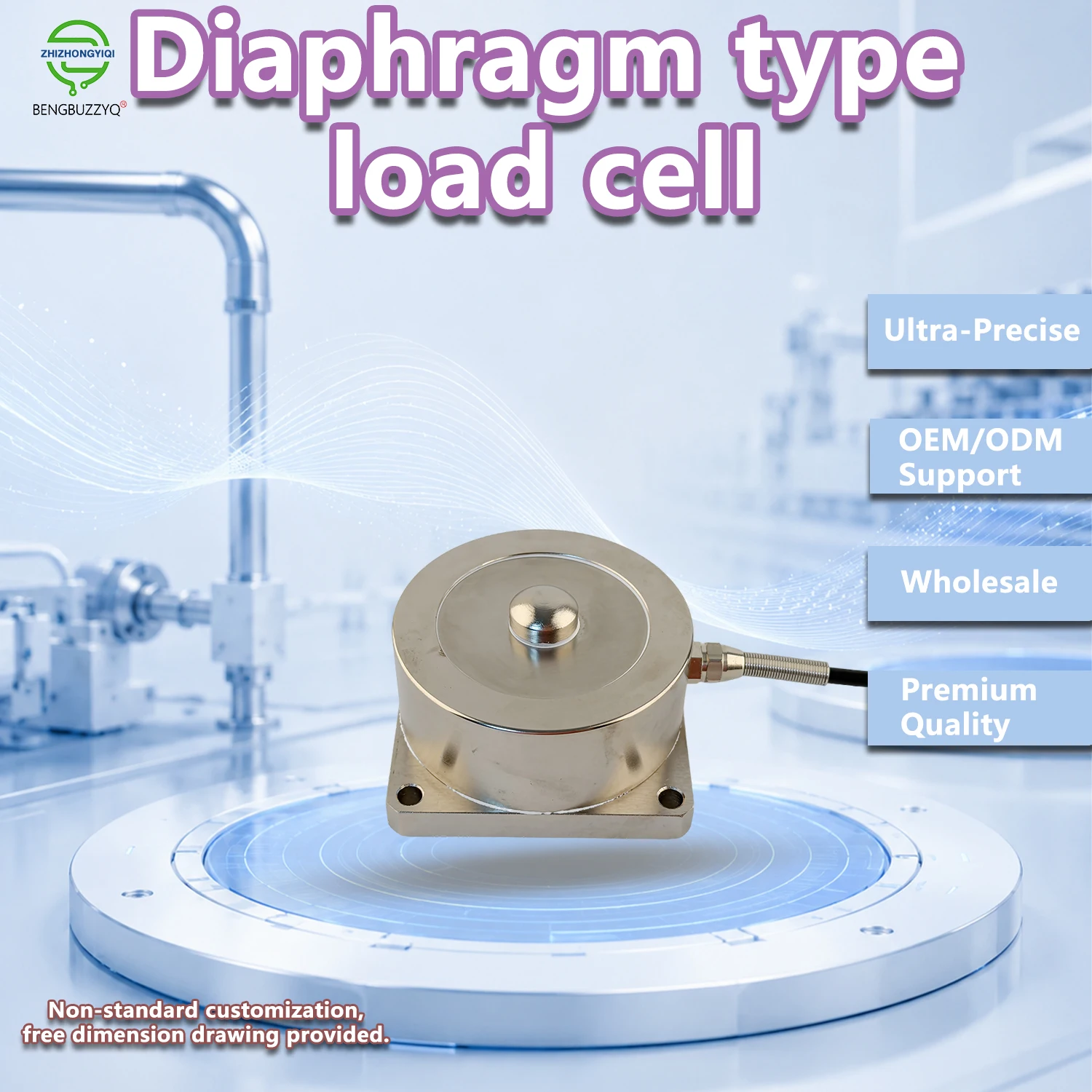 88mm Spoke Type Load Cell 1T-8T Compression Pressure Sensor IP66 Waterproof Weighing Transducer for Hopper Scale