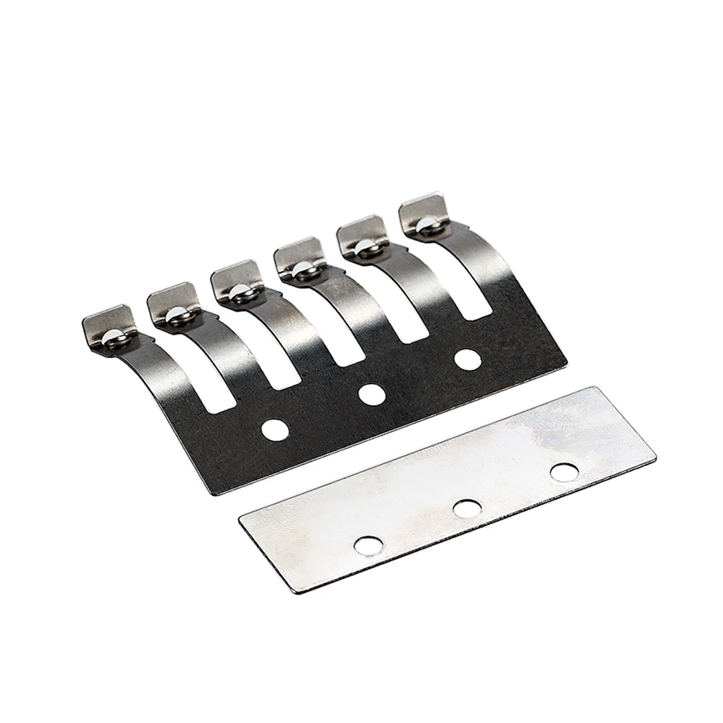 Chrome Guitar Double System Fine Tuner Tension Plate Tremolo Block Shim Guitar Bridge Stabilizer Locking Tremolo for Floyd Rose view 3