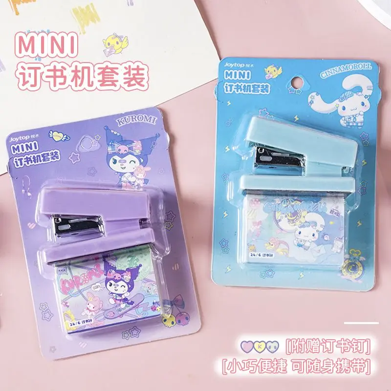 

Sanrios Hello Kitty Kuromi My Melody Mini Stapler with Staples Cute Paper Binder Stationery Office Binding Tools School Supplies