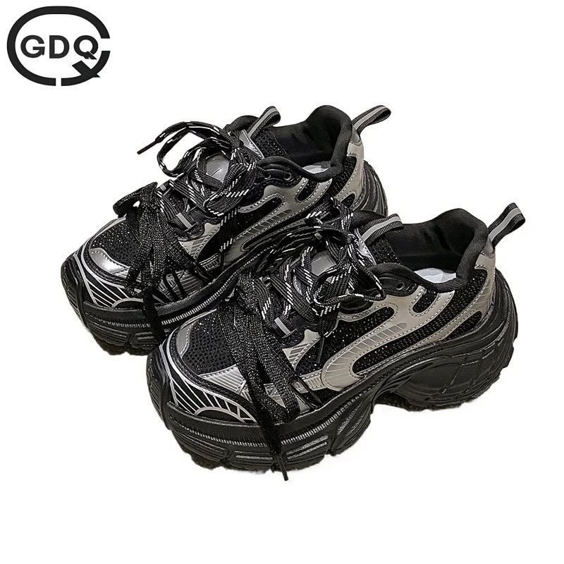 GDQQ 2024 New Goddess of Lightning Color Thick Bottom Increased Lightweight Comfortable Men's and Women's Casual Sneakers