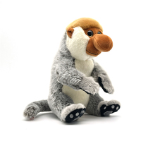 Proboscis Monkey High Fidelity Anime Cute Plushie Nose Ape Plush Toys Lifelike Animals Simulation Stuffed Doll Kawai Toy Gifts