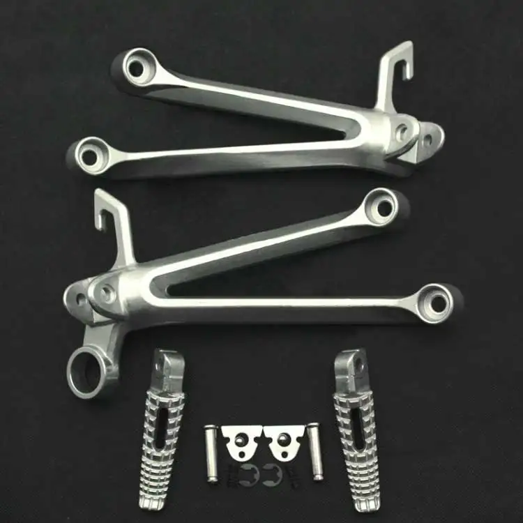 For 2005 2006 Suzuki GSX-R 1000 GSXR1000 K5 05 06 Rear Passenger Foot Rest Pegs Pedals Bracket Kit Motorcycle Accessories Silver