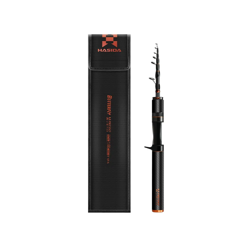 

HISTAR Butterfly 1.5m-1.85m Telescopic Fuji High Carbon Titanium Alloy Tip 8 section Portable Lure Rod