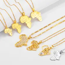 Africa Map Pendant Necklace for Men Women #2