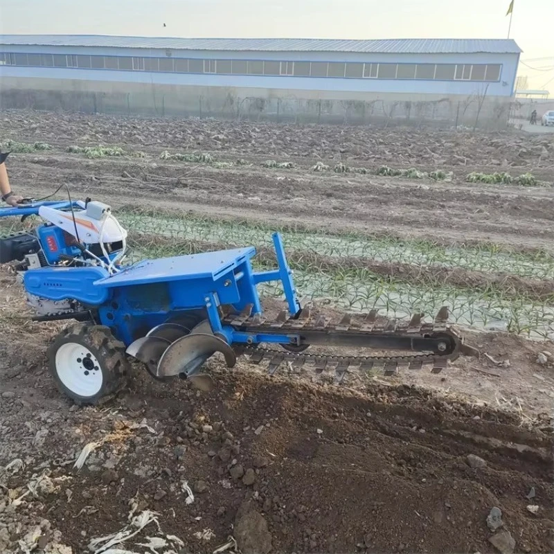 Diesel Power Trencher Chain Grooving Machine Trenching Double Chain Trenching Machine