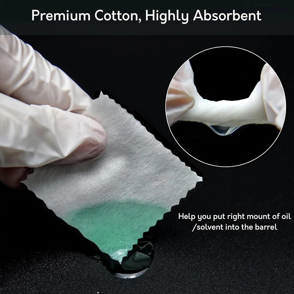 Gun Cleaning Patches Lint Free Gun Bore Chamber Cleaning Set 6 Inch Cotton Pointed Swabs Rifle Pistol Cleaning Supplies view 4