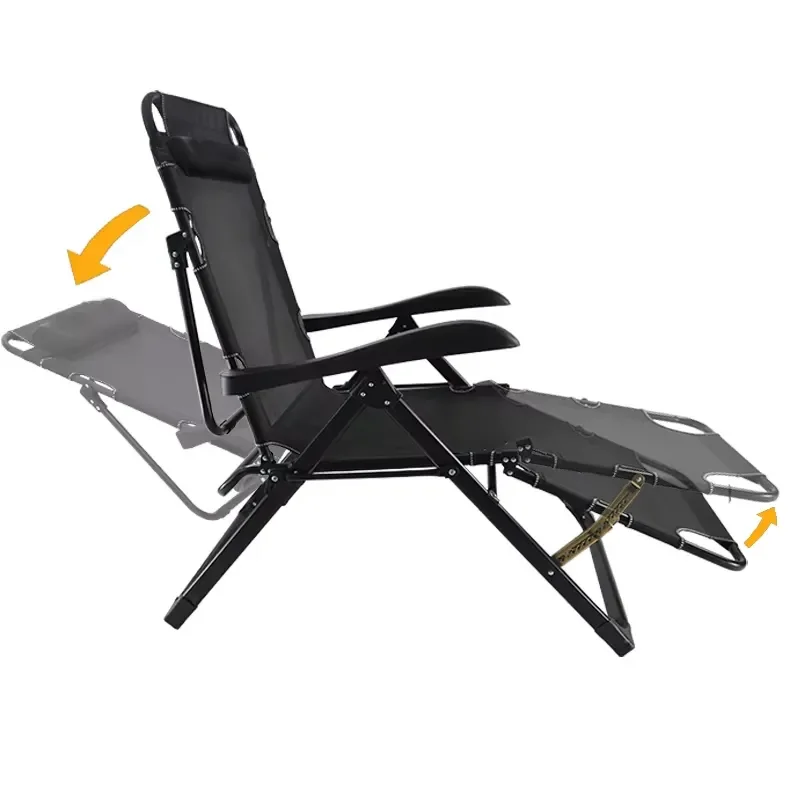for Adjustable Steel Outdoor Chair Garden Lounge Beach Folding Chaise Rocking Zero Gravity Lounge Chair Portable Courtyard