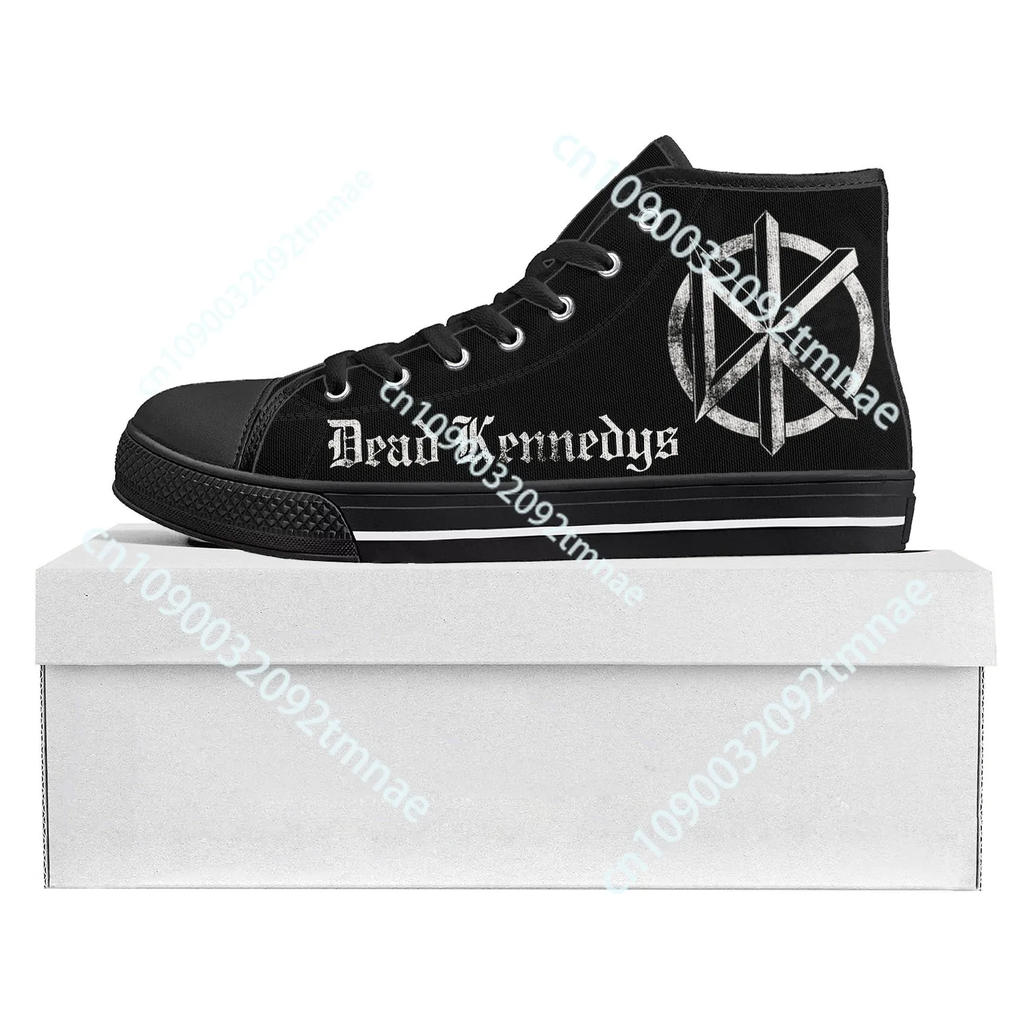 

Dead Rock Band Kennedys High Top High Quality Sneakers Mens Womens Teenager Canvas Sneaker Casual Couple Shoes Custom Shoe Black