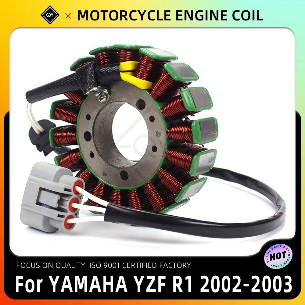 LQYL Motorcycle Magneto Engine Generator Stator Coil For YAMAHA YZF R1 YZF-R1 YZF R1 2002 2003 02 03