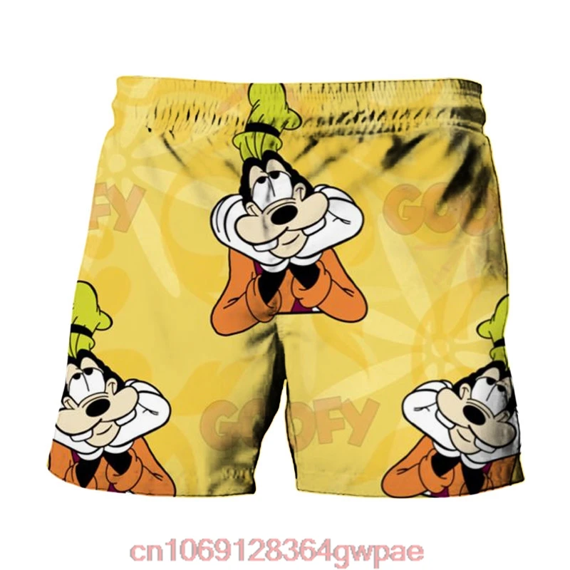 Disney Mickey 3D printing men\'s beach shorts summer new cartoon casual loose breathable running swimming men\'s shorts