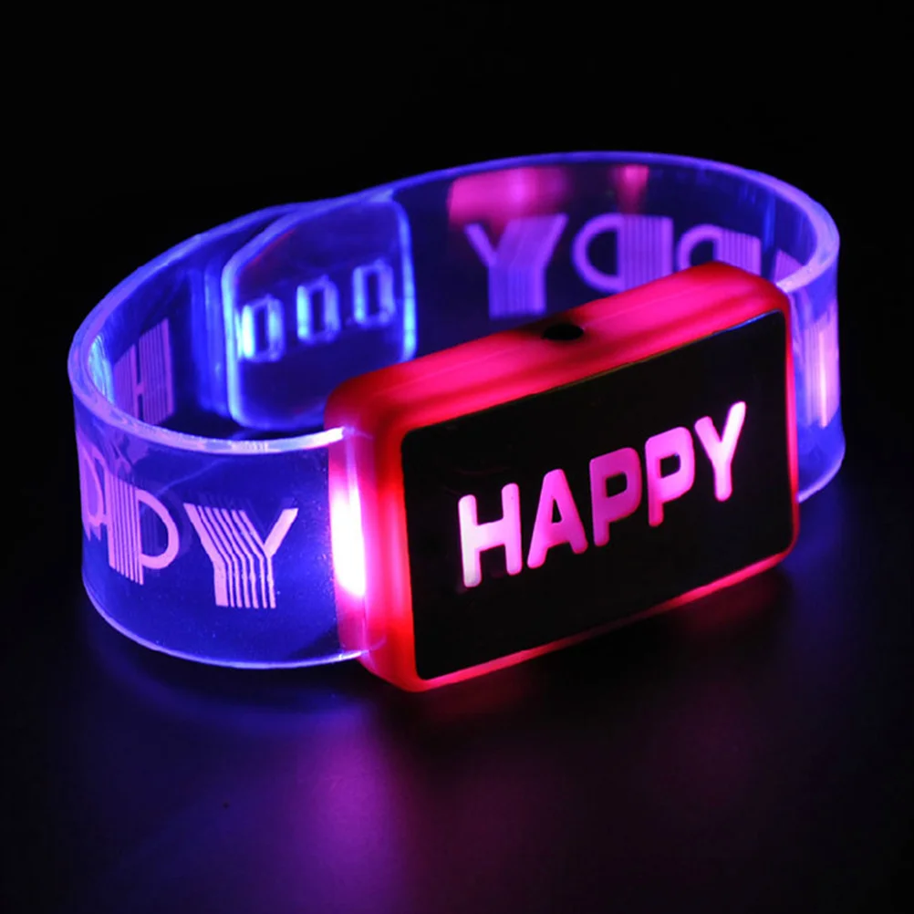 

12 шт. мигающие светящиеся браслеты, красочные светодиодные светящиеся ленты для концертной вечеринки, ночного бега, езды на велосипеде, защитные браслеты