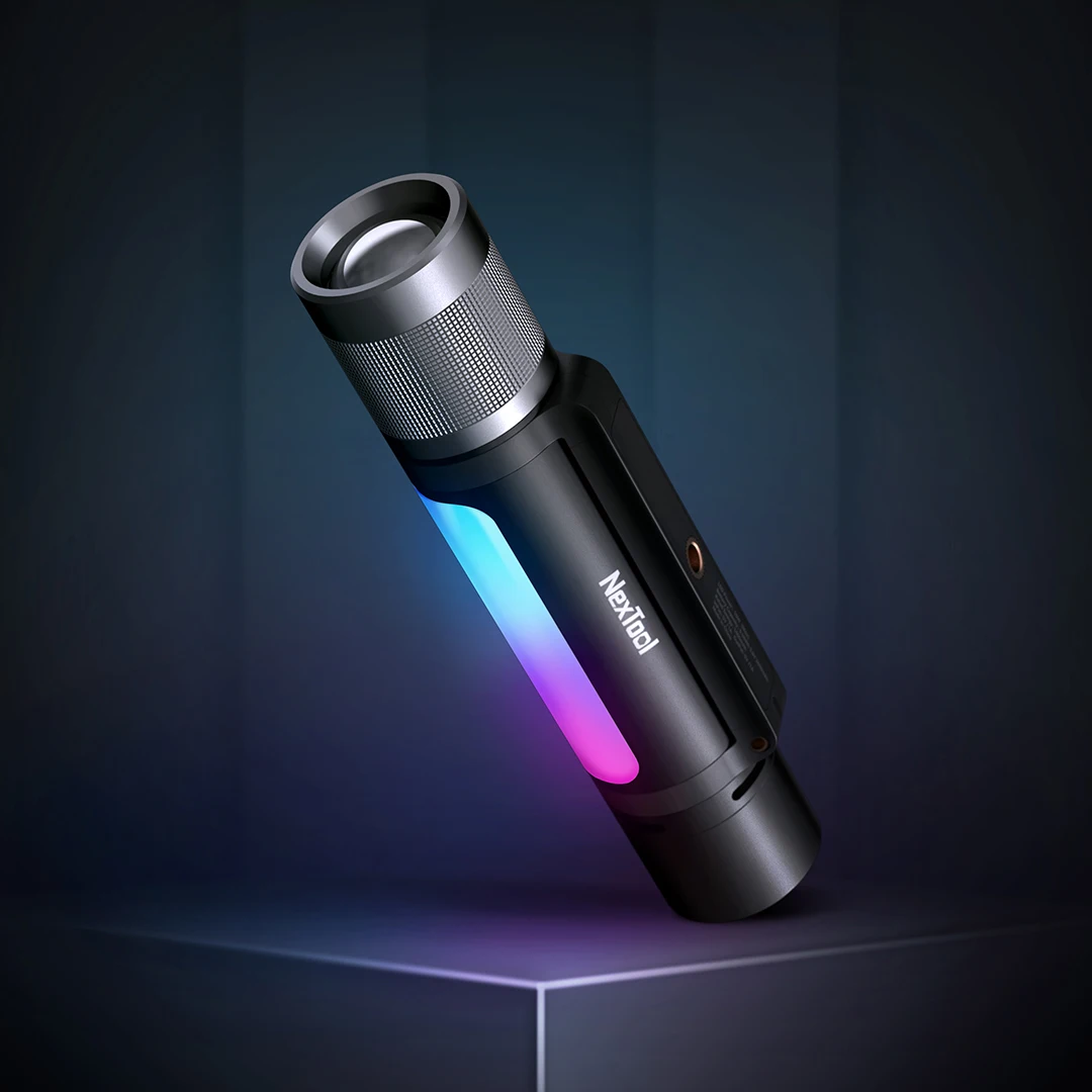 Nextool 12 in 1 900lm Music Flashlight IPX4 Waterproof Speaker USB-C Powerbank Voice Activate Color RGB Music Rhythm Light