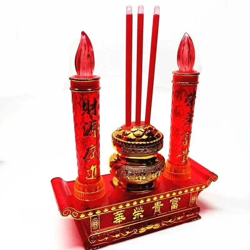 Household Shentai Crystal Lamps for Buddha, Electronic Incense Burners, Rich Fortune