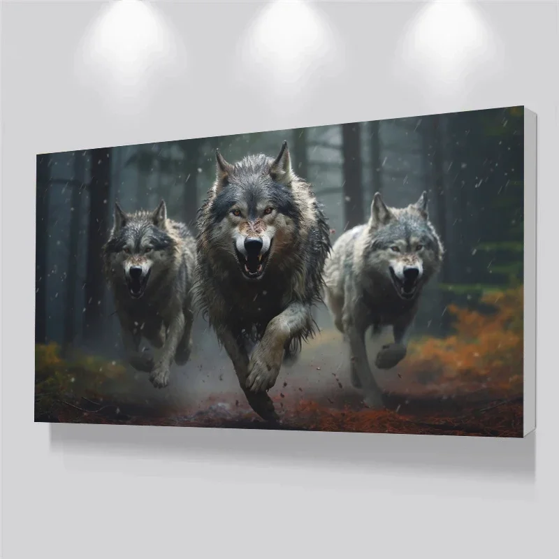 

Running Wolf Howl Wildlife Canvas Paintings Prints Wall Art Picture Animals Nature Poster Living Room Bedroom Home Decor Pintura