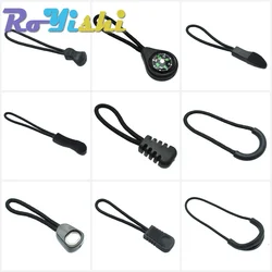 10 Pcs/Pack Zipper Pulls Cord Ends Strap Lariat Black For Apparel Accessories