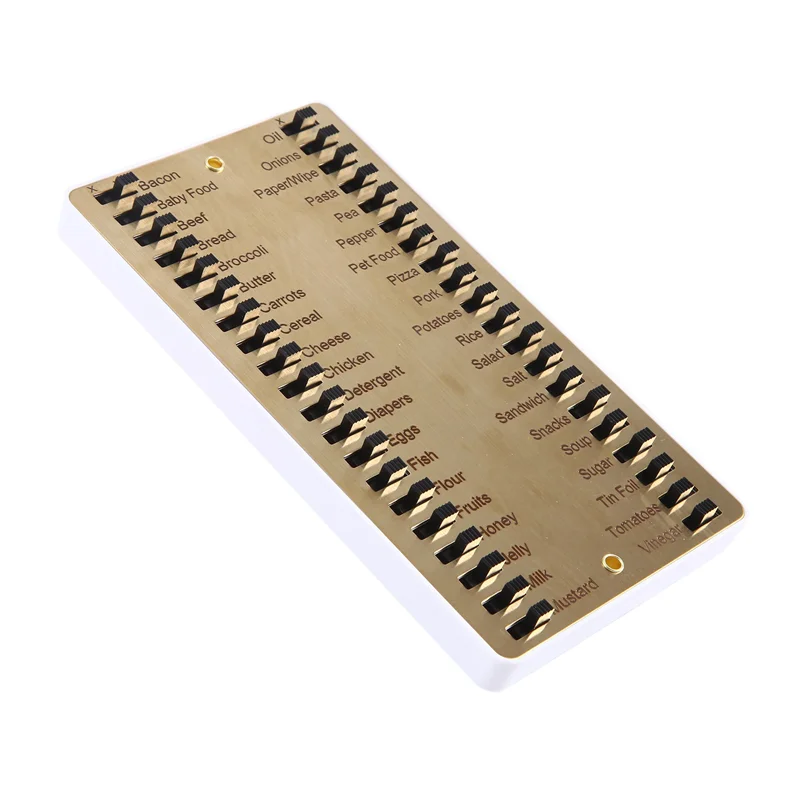 Professional 1 PCS Metal Grocery List Metal Sliding Shopping List Mat For Shopping Working 5.5X3.15In