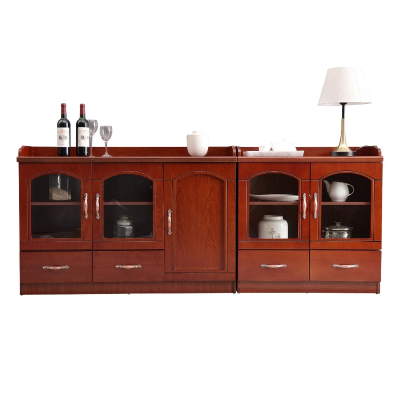 

Conference Room Tea Office New Chinese-style Side Dining Cabinet with Drawer Locker with Glass Floor Cabinet