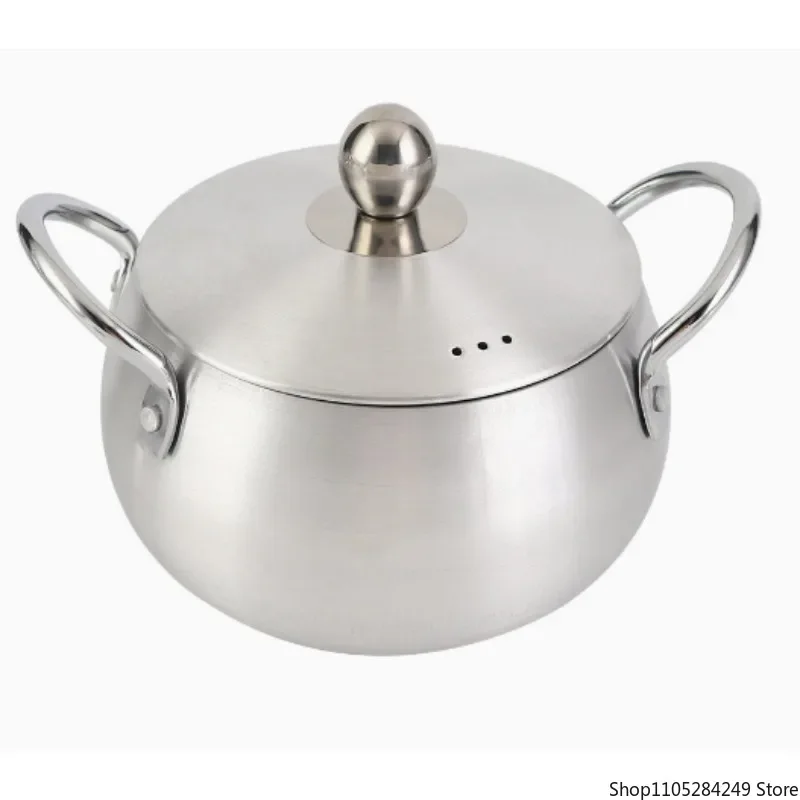Primary color shrink drum soup pot sanded pot aluminum simple soup pot set wholesale