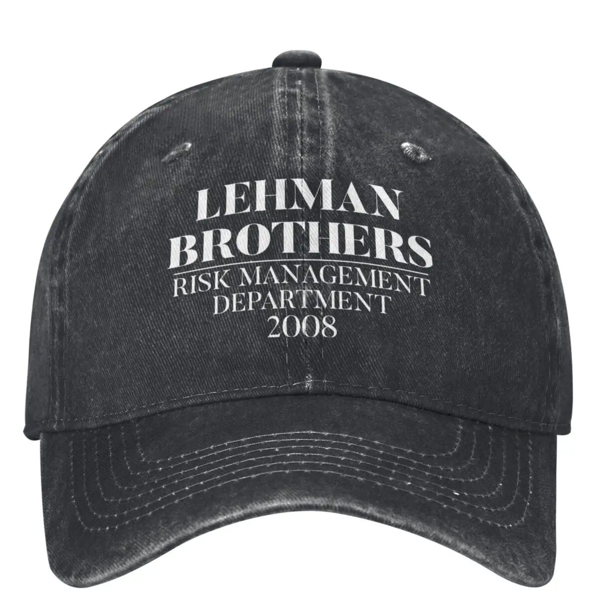 Lehman Brothers Risk Management Department 2008 Denim Baseball Cap Kpop Rock Hip Hop Hats Casual Sun protection Snapback Cap