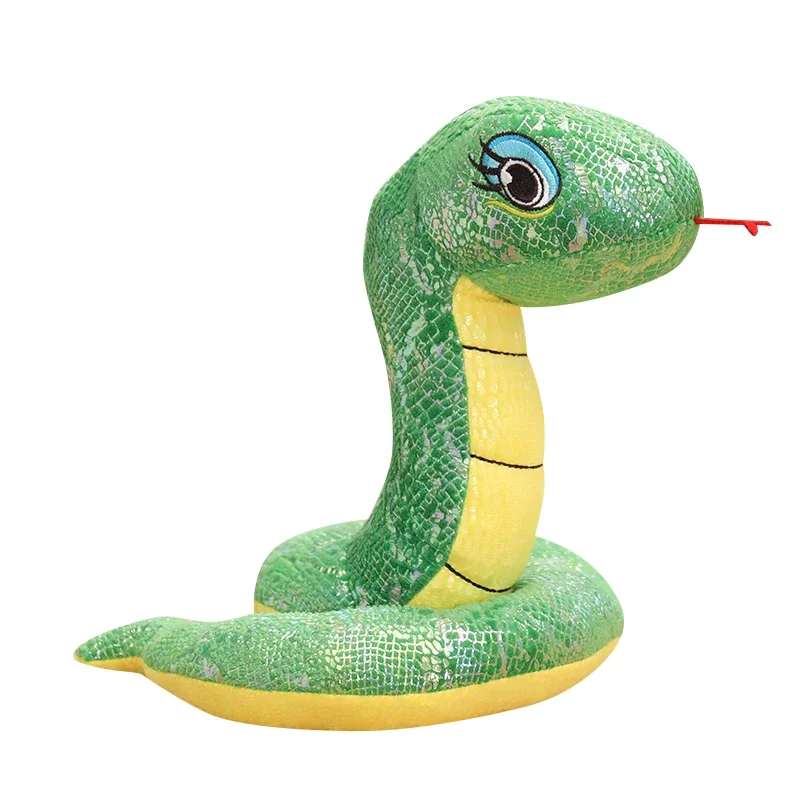 Simulated Sequin Snake Plush Toy Stuffed Animals Snakes Plushies Doll Funny Spoof Joke Soft Toys Home Decor 2025 New Year's Gift