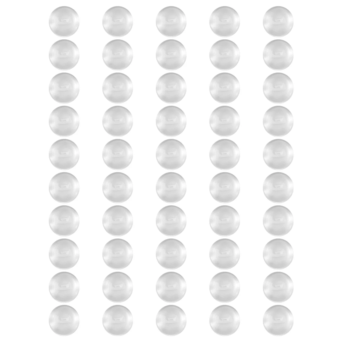 

ABQR 50pcs/lot 12mm Round Flat Back Clear Glass Cabochon High Quality
