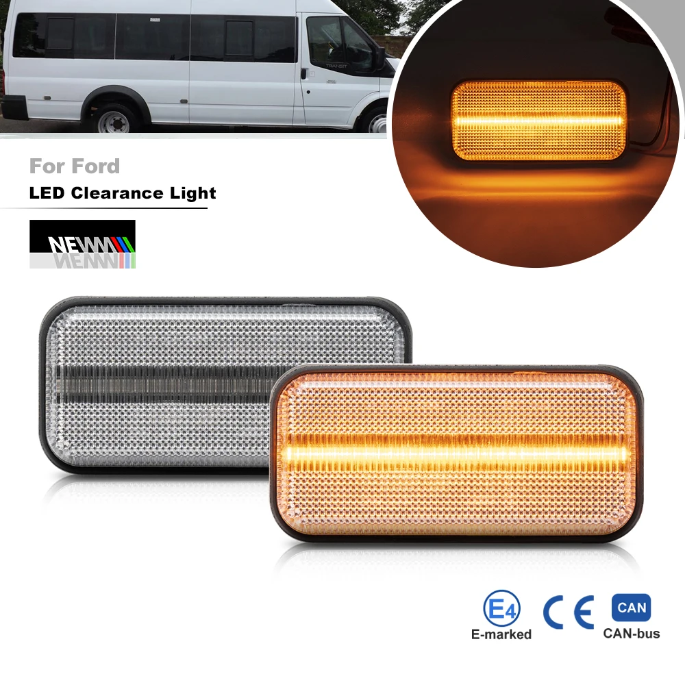 

2Pcs Canbus LED Clearance Lamp for Ford Transit MK6 MK7 2000-2014 Position City Light Van Side Markers Turn Signal Lighting