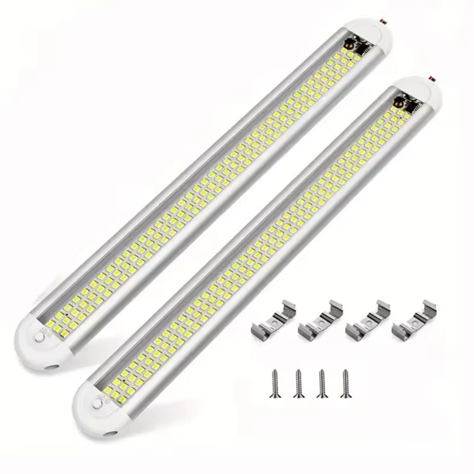 

2 шт. ультраяркая 120-светодиодная внутренняя панель, прочная рабочая лампа 12 В/24 В для грузового прицепа, автофургона и фургона