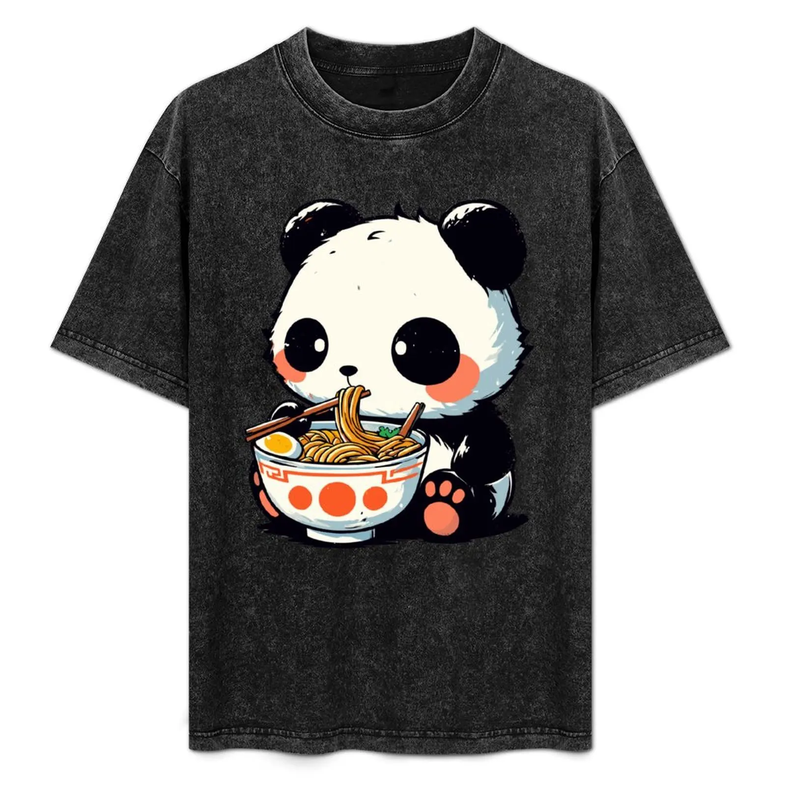 

Kawaii Ramen Panda T-Shirt Breathable Sportswear T-Shirt for Men