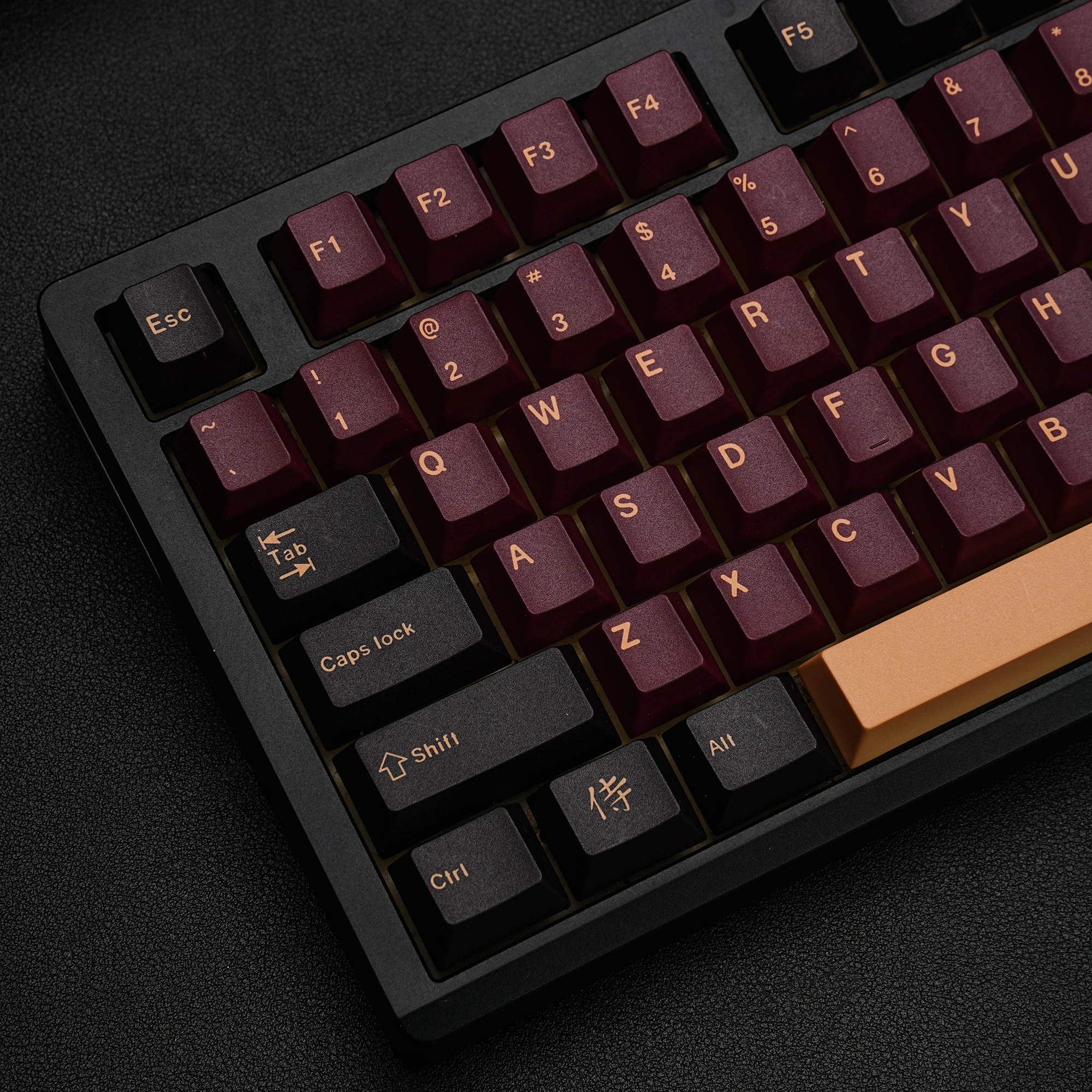 ES Spanish PBT Keycaps MOA Cherry Red Blue Samurai Night Sakura Morandi Dye Sub Keycap For ISO Layout Ansi Mechanical Keyboard