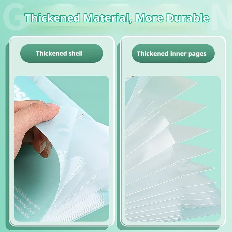 5/8/12 Pockets A4 File Folder Test Paper Storage Folder Portable Waterproof File Organizer Large Capacity Classified Portfolio