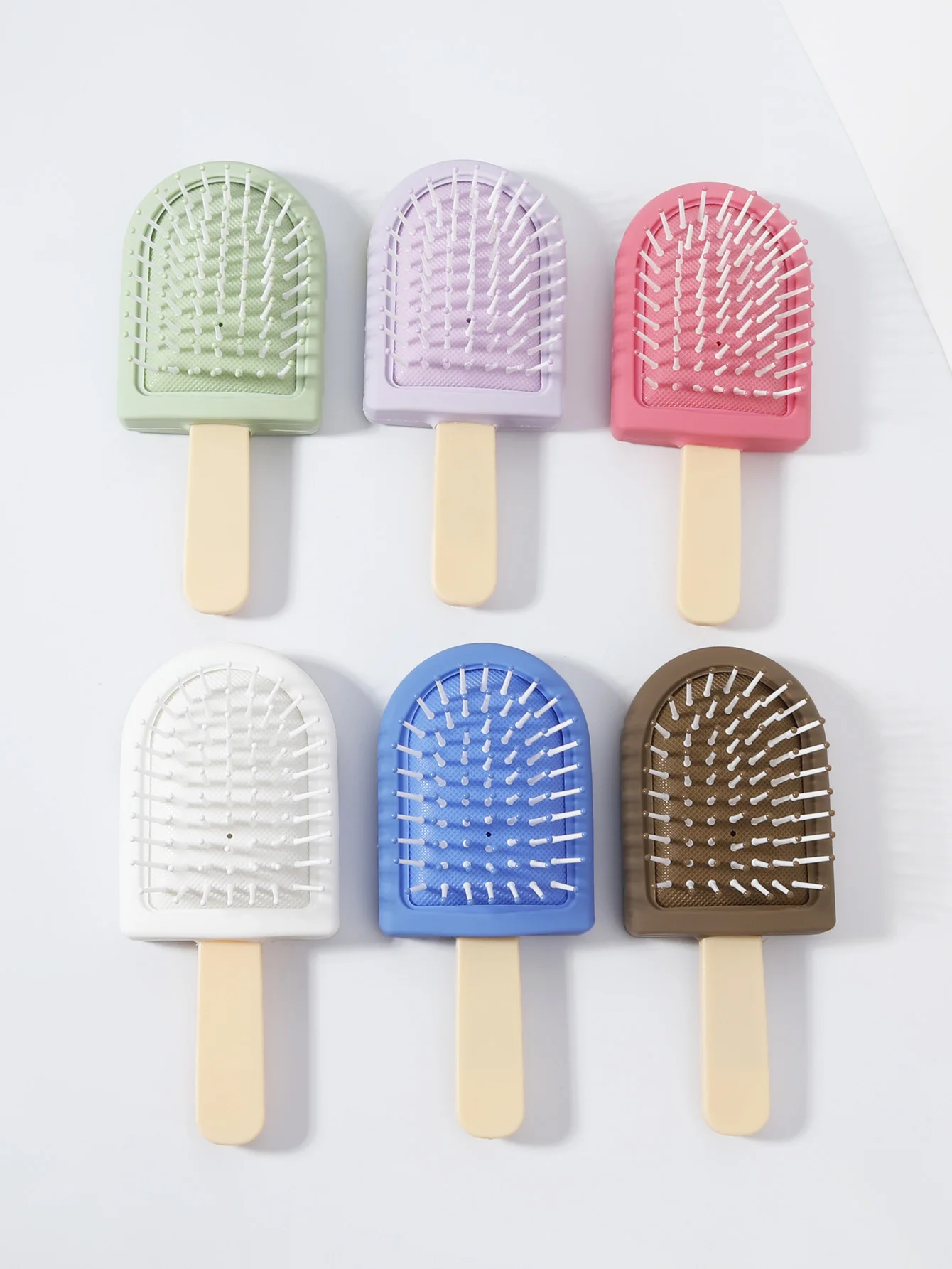 1 ice cream shaped new mini air cushion brush anti-static cartoon scalp massage comb,Special for real hair wigs