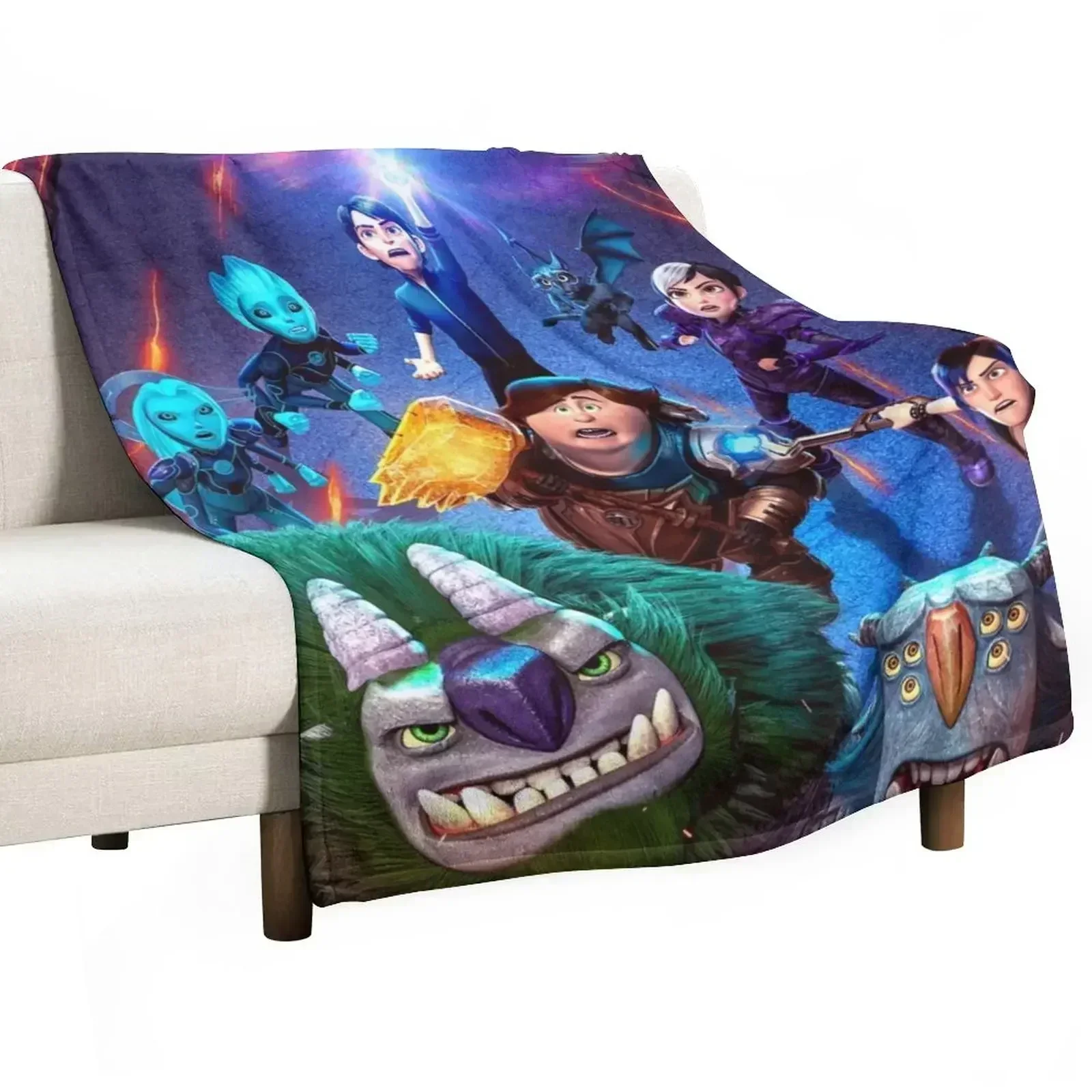Пледы Trollhunters для младенцев и детей, свободные пледы для косплея в стиле аниме, теплые пледы для диванов на зиму.