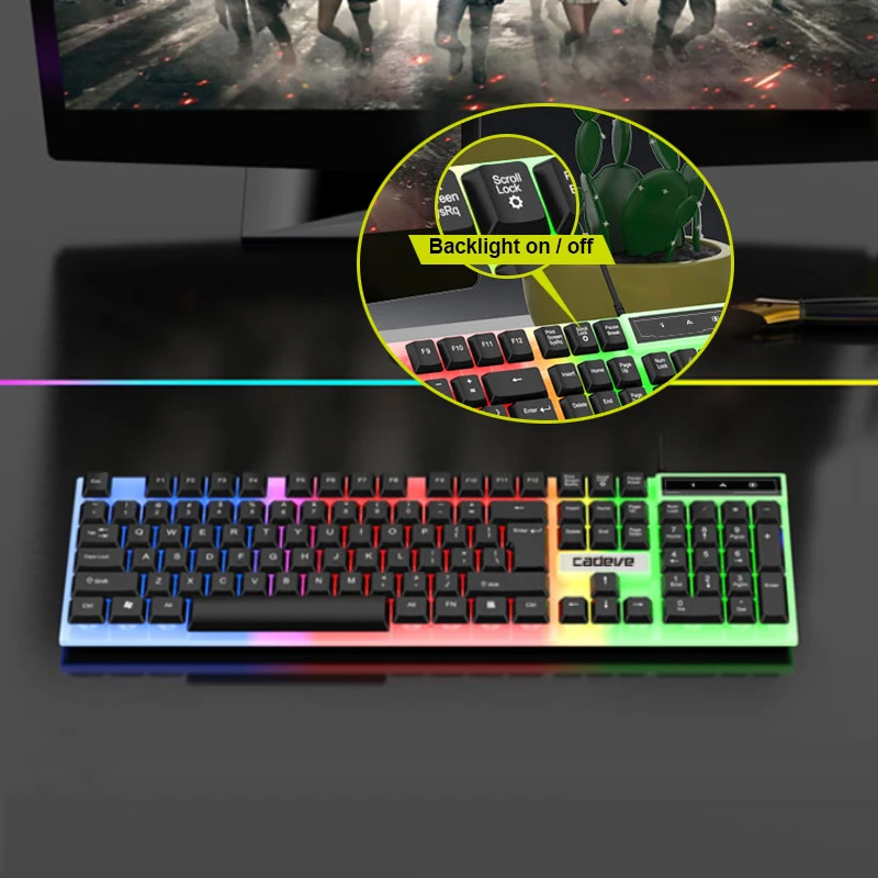 APAYADO LDK‑VR6 Wired Gaming Keyboard, for Gaming & Office, USB Compatible with Laptops & Desktops