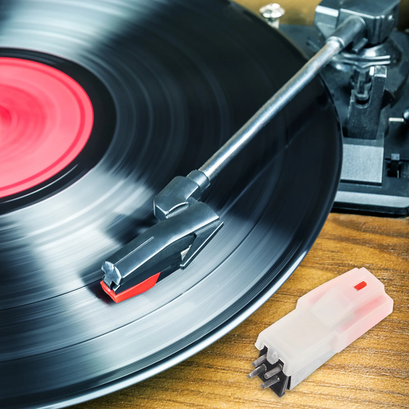 

Dynamic Moving Cartridge Stylus Replacement Aluminum Phonograph Needle For Turntable Gramophone Record Player Pickup Plastic