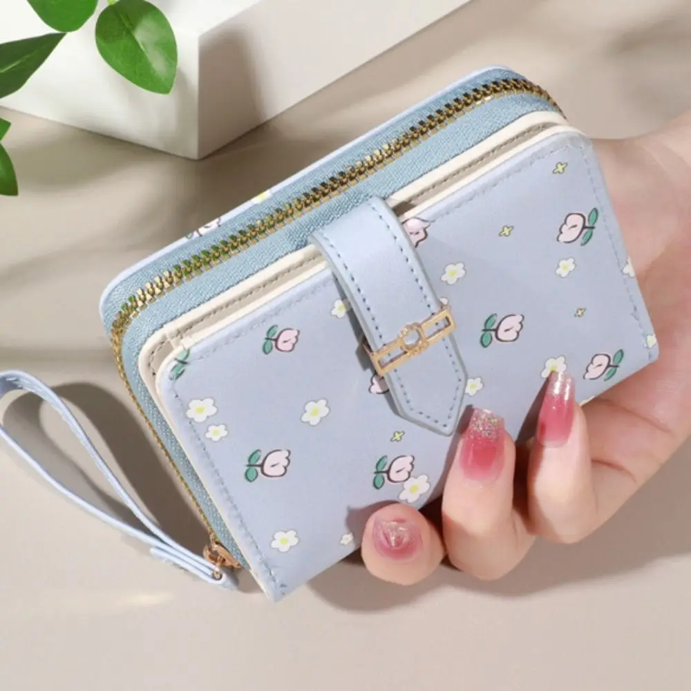 

Casual Coin Purse Rose Short Wallet Waterproof Korean Money Purse Bag Protective Case Photo Flower Card Holder Outdoor