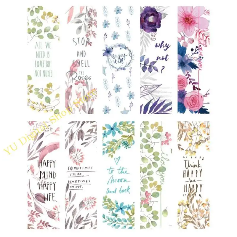 96BA Pack of 30pcs Message Card Paper Blossom Flower Page Dividers