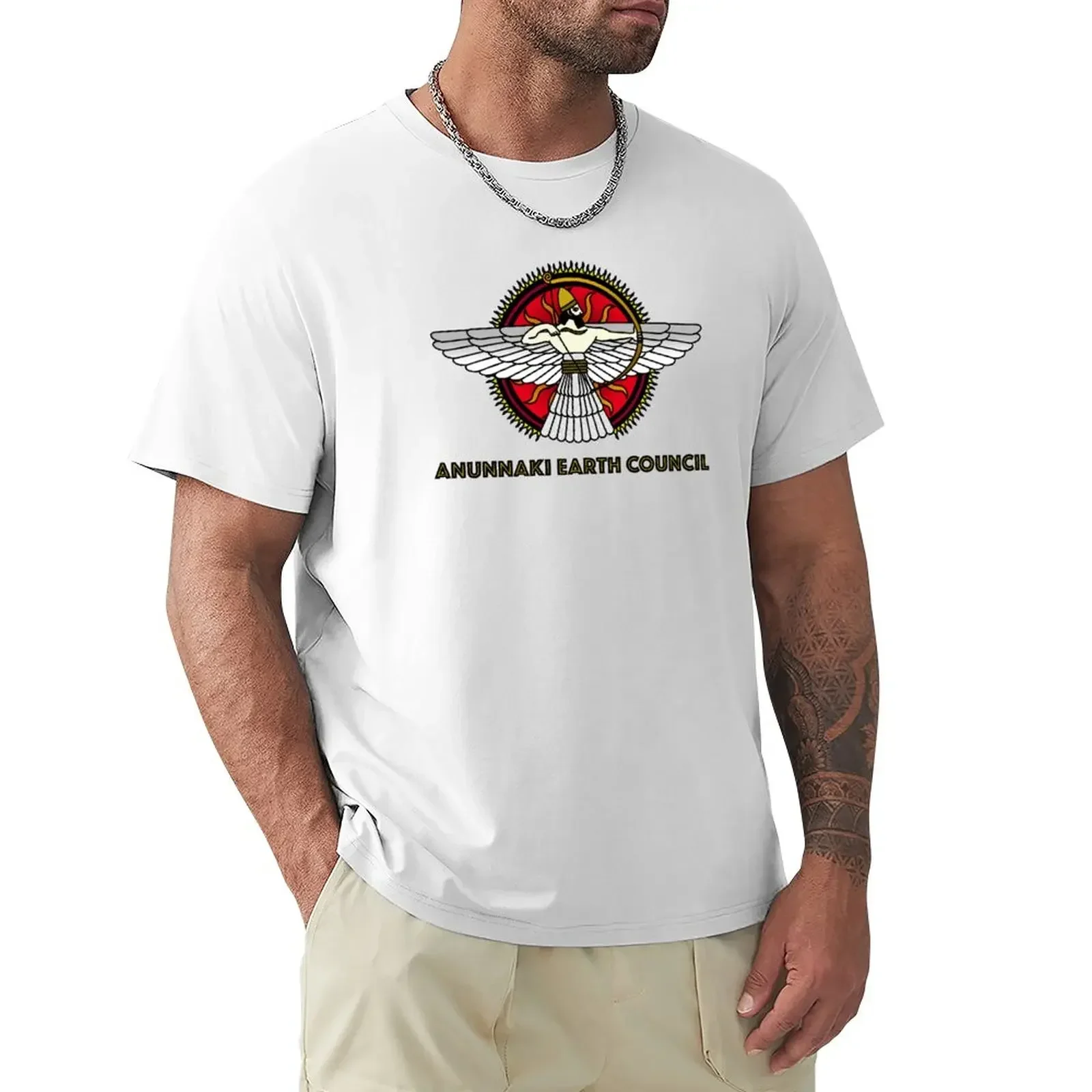 

Anunnaki Earth Council T-Shirt new edition oversized graphic tee anime stuff summer top shirts men