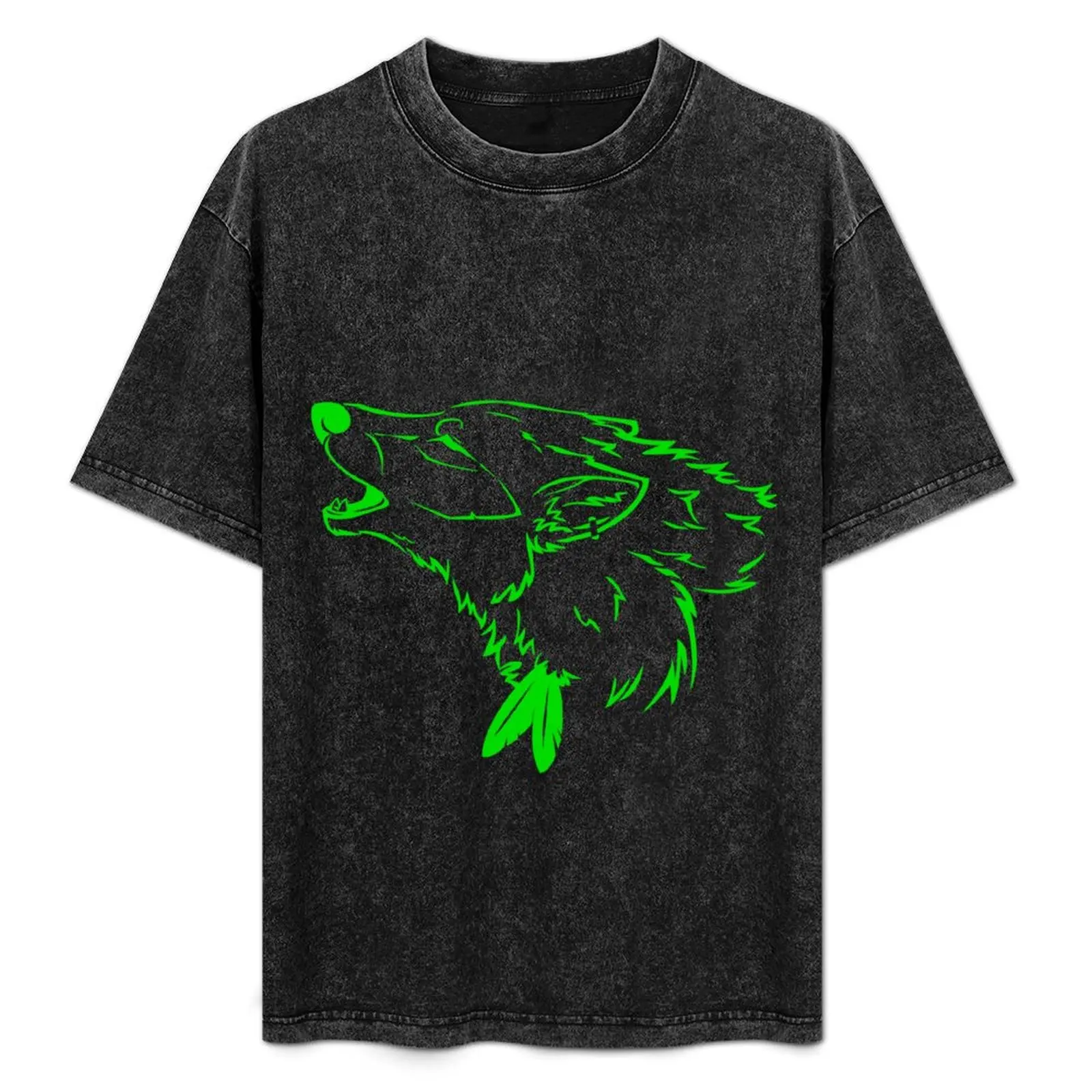 

Howl (green) T-Shirt Casual Pattern Print Tee Shirt
