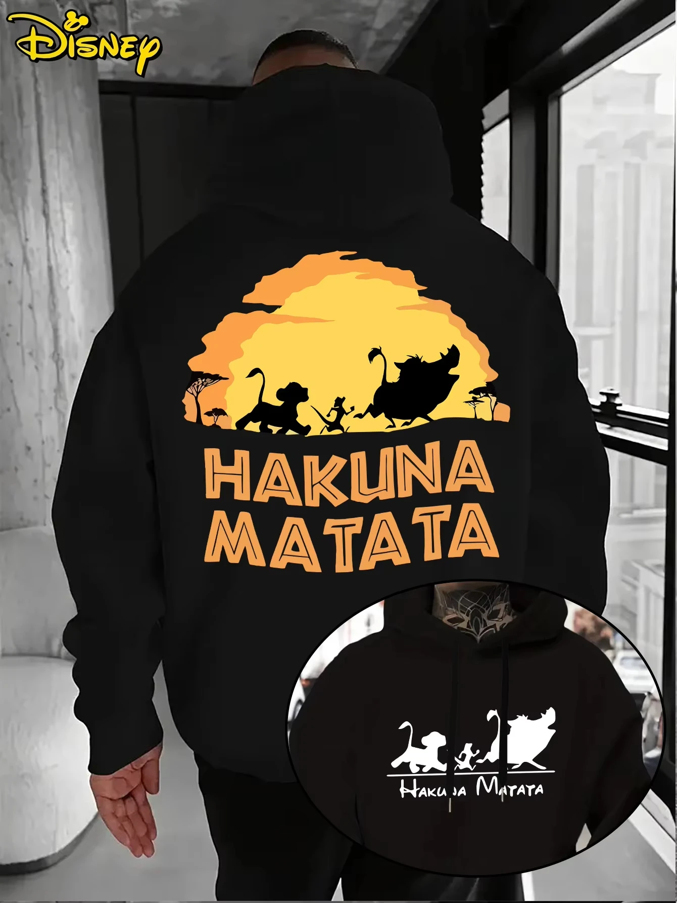 

Disney Simba Lion King Men's Hoodie Autumn Winter Casual Unisex Pullover Sweatshirt Tracksuit Clothing Hoody Oversized