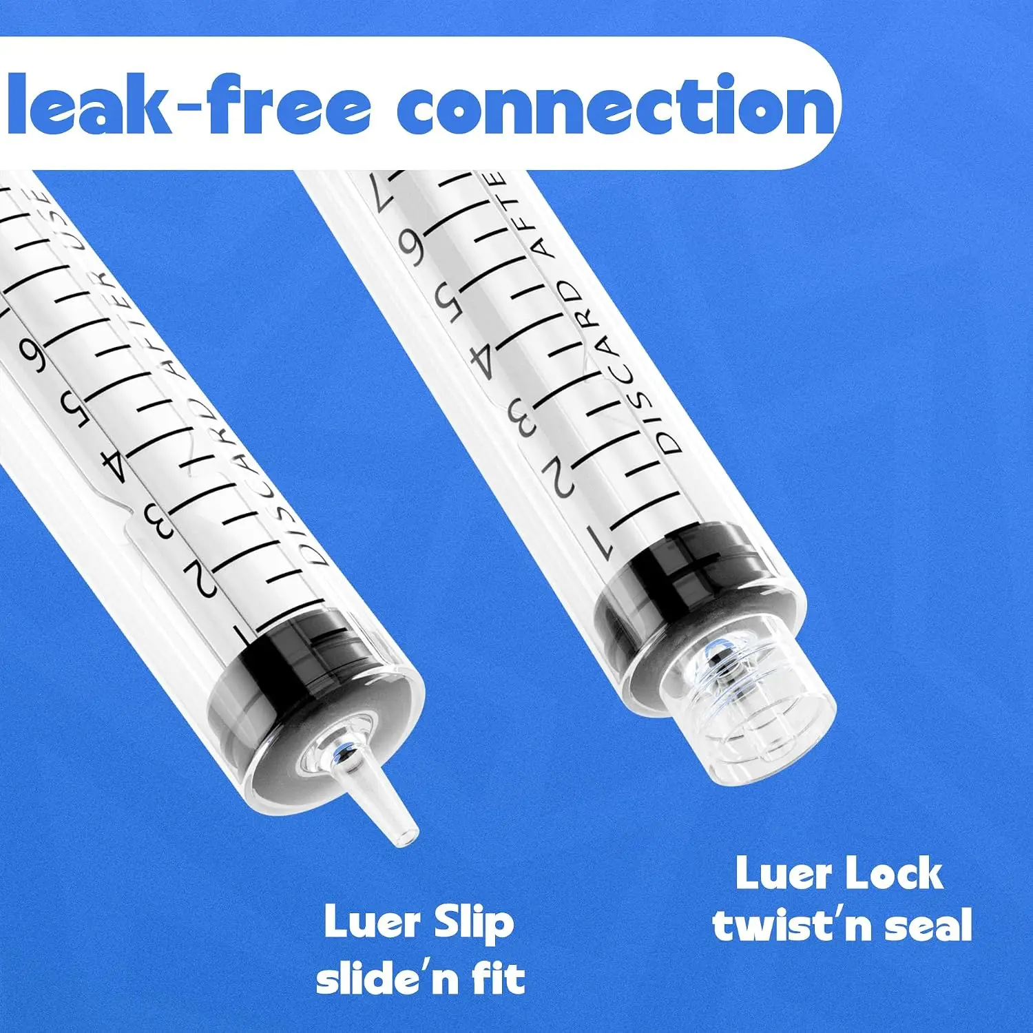 1mL Luer-Lock-Spritze (ohne Nadel) | 100/50/20 Stück Steril & Einzeln Verpackt für Professionellen, Industriellen & Privaten Gebrauch – Detail 6