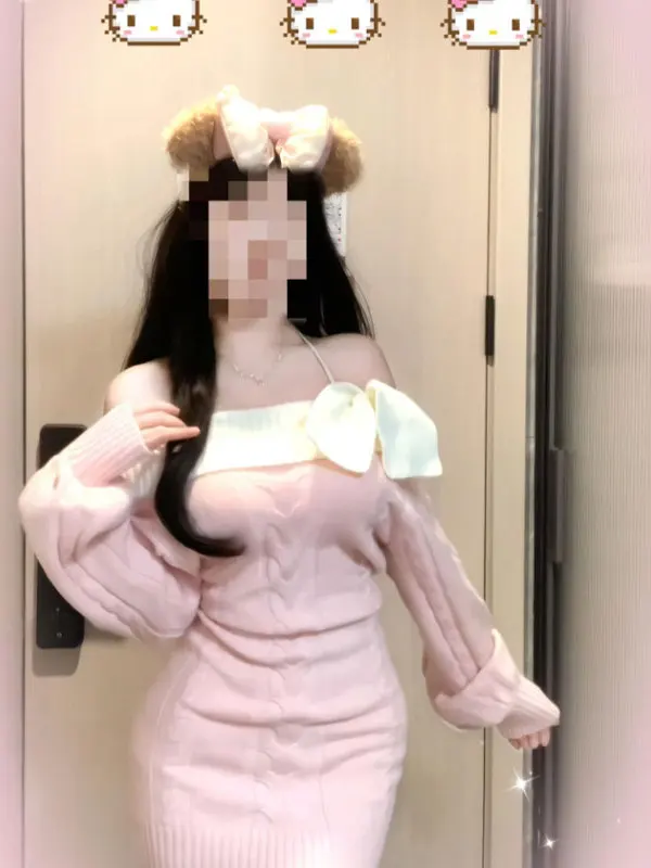 

Pure Desire Sexy Knot One oulder Color Blo Slim Fit ort Skirt Age Reduction Beautiful Knitted Dr for Women