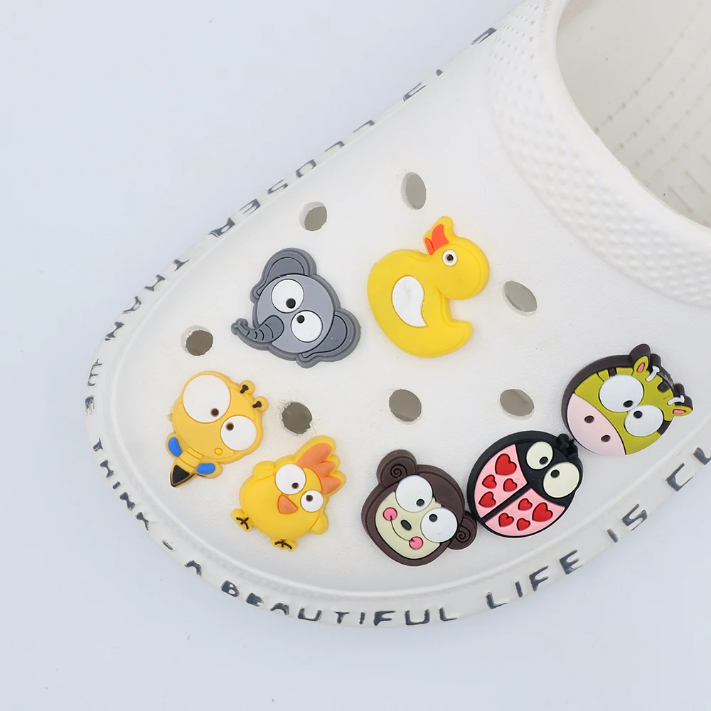Shoe Джиббитц Decorations Charms Pvc Cute Elephant Ladybug Cartoon Shoe Accessories Animal Ornament Children Holiday Party Gift - Detail 1