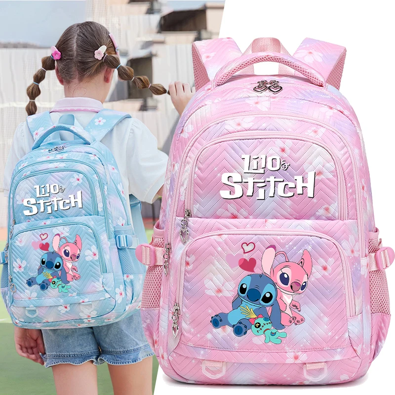 Disney Lilo Stitch Backpack for Girls Back To School Bookbag Child Teenage Student Mochila Waterproof Women Rucksack Laptop Bag