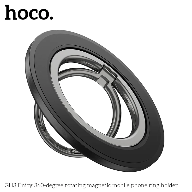 HOCO GH3 MagSafe soporte de anillo magnético soporte plegable portátil soporte de agarre extraíble soporte para teléfono
