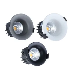 Kısılabilir gömme LED downlight 10W 12W 15W 18W Epistar çip koçanı diyotları tavan Spot ışıkları AC85 ~ 265V arka plan lambaları iç mekan aydınlatması