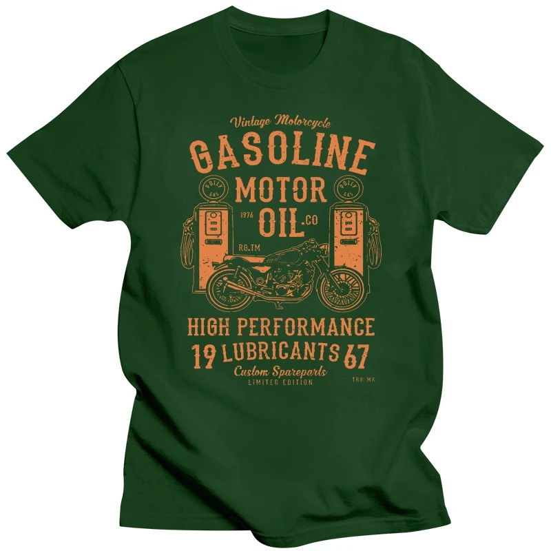 2018 Hot Sale 100% Cotton Essence Motor Oil Vintage T Shirt Biker Moto Moteurs Spirit T Shirt Tee Shirt 016712