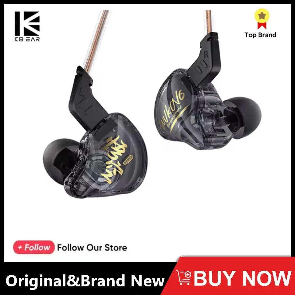 KBEAR MONKIE K01 Dynamic IEMS Gaming 3.5mm Plug  For Computer Laptop With a Premium Choice For Gamers HiFi Wired Headphones