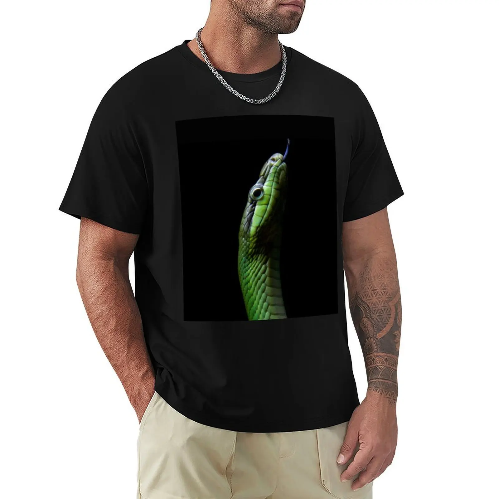 

Snake Profile T-Shirt anime shirt basketball graphic tees heavy weight t shirts for men