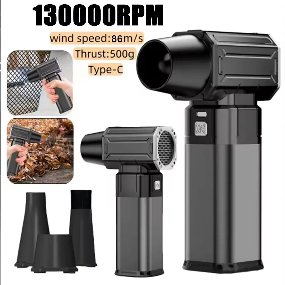 

Мини-турбоструйный вентилятор 130000 об/мин, сильный ветер, 86 м/с, 500 г, тяга, мощный воздуходувка, высокая скорость, быстрая зарядка, электрическая воздушная тряпка